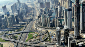 Dubai Roads Aerial View