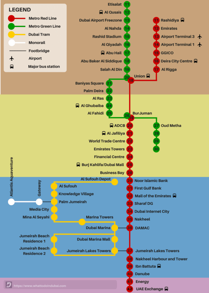 202- Dubai Metro Map, Stations and Fares - Dubidor